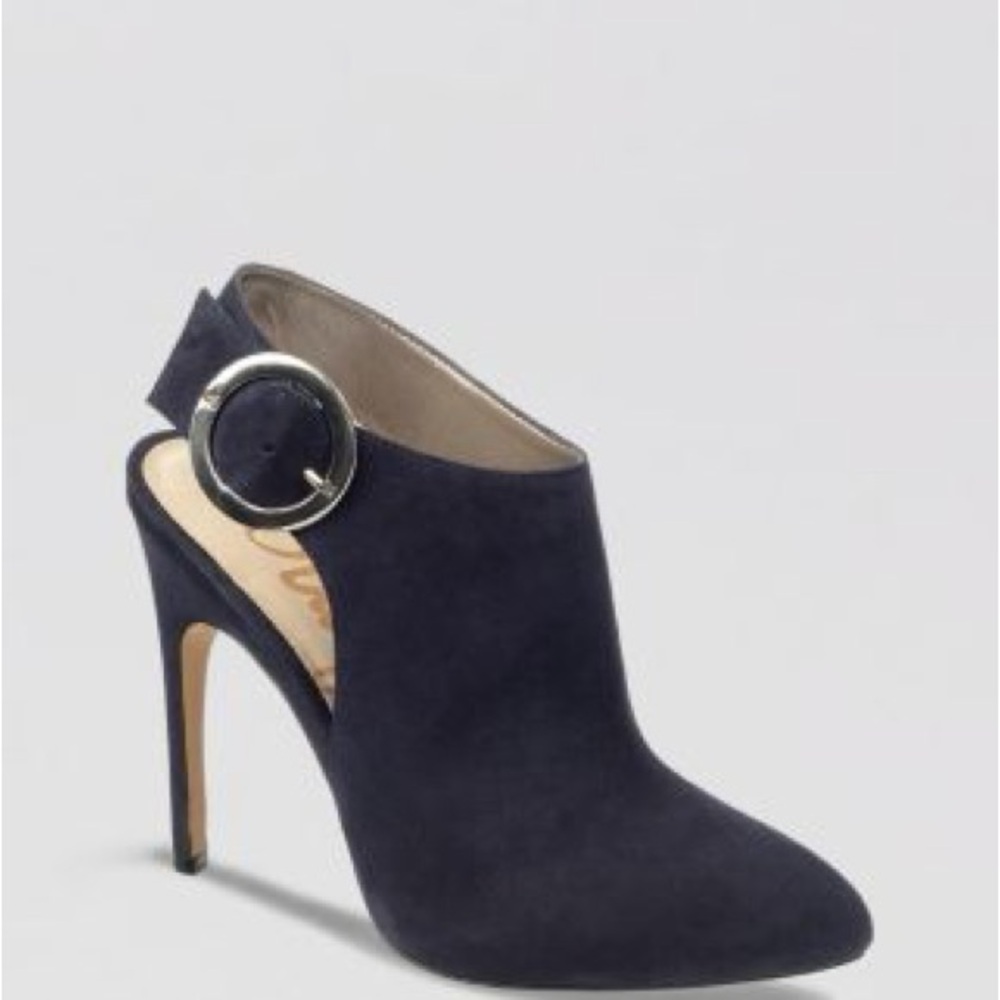 Sam Edelman Black Julian Slingback Heels w/Gold accents